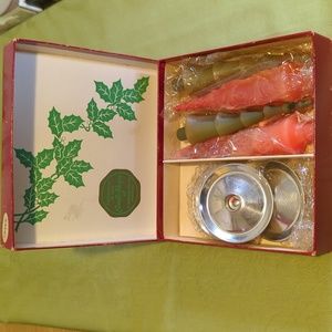 Vintage Christmas candle set Standard Oil Co Candle Shops